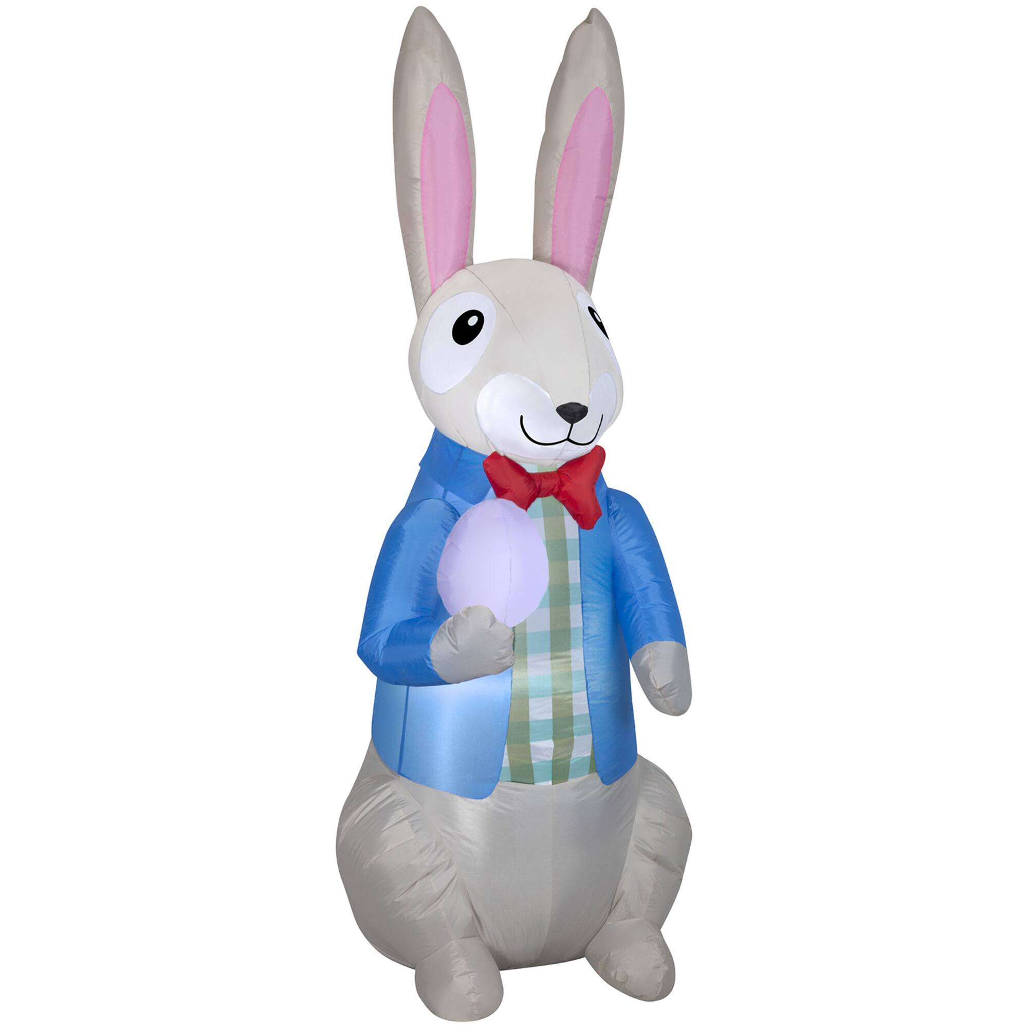 Airblown Large Dapper Easter Bunny With Egg